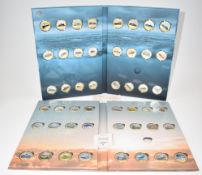 Windsor Mint two gold plated picture coin collections 'History of Aviation' and 'Famous Ships Of The