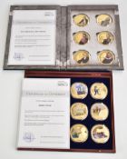 Windsor Mint plated and picture coin sets comprising Captain James Cook and Greatest British