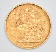 1893 Queen Victoria gold full sovereign, Jubilee head, Sydney mint mark