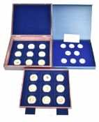 Windsor Mint two sets of gold plated commemorative coins, one for Apollo missions the other