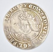 Edward VI (1547-51) hammered silver shilling, facing bust rose left, mm. y Southwark, Spink 2484