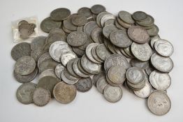 Approximately 995g of pre-1947 UK silver coinage, also includes some pre-1920 examples including