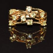 A 9ct gold ring set with quartz, 3.7g, size M/N
