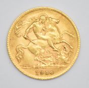 1914 George V gold half sovereign