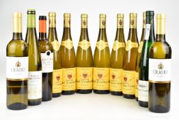 Twelve bottles of white wine including seven Bind Humbrecht Pinot Blanc 2018 750ml, 12% vol