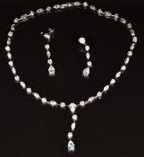 A paste necklace and earrings