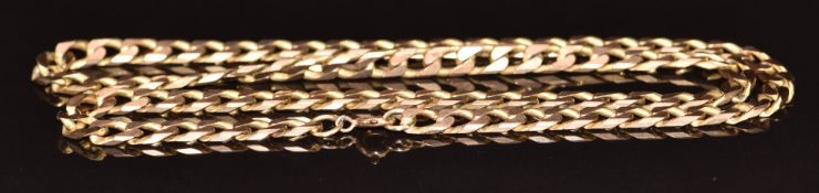 A 9ct gold curb link necklace, 19.8g