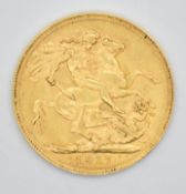 1917 George V gold full sovereign, Perth mint mark