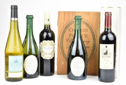 Five bottles of wine comprising cased pair of Charles de France Chardonnay de Bourgogne 1991,