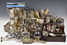 Silver plated ware to include large Reed & Barton ice bucket, height excluding handle 20cm,