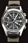 Pulsar gentleman's military style chronograph wristwatch ref. V857-X069 with date aperture, luminous