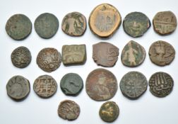 Ancient copper / bronze cob coins, Byzantine etc, includes Leo VI 886-912 AD