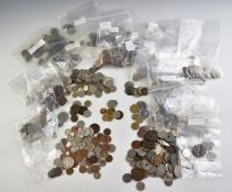 A large collection of interesting overseas coinage, late 17thC / 1678 onwards, some silver content
