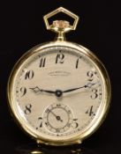 Johnson Walker & Tolhurst of Holborn Viaduct 18ct gold keyless winding open faced pocket watch