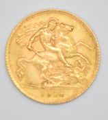 1914 George V gold half sovereign
