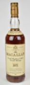 The Macallan Single Highland Malt Scotch Whisky matured in sherry wood for 18 years, distilled in