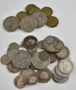 A quantity of UK coinage, includes approximately 140g UK silver, George IV onwards
