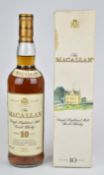The Macallan Single Highland Malt Scotch Whisky, 10 years old, 70cl, 40% vol, in original box