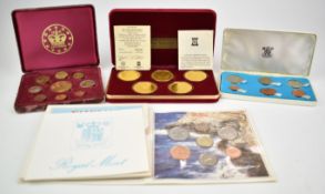 UK pattern proposed Euro coin set 2002 together with two Isle of Man proof sets 1971 and 1979