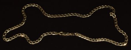 A 9ct gold curb link necklace, 9g