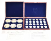 Windsor Mint two gold plated picture coin collections comprising 'Battle of Britain' and 'British