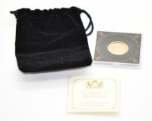 2013 Queen Elizabeth II gold full sovereign with CPM certificate, brilliant uncirculated issue