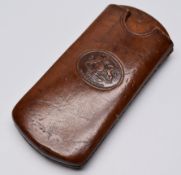 Vintage Bentley of London superior leather cigar case, length 13cm