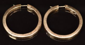 A pair of 9ct gold hoop earrings, 8.4g