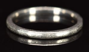 Art Deco wedding band / ring, 3.1g, size O