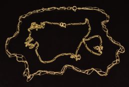 Two 9ct gold necklaces, 5.9g