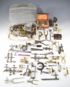 Watchmaker's tools including punch set, depthing tools, vices etc