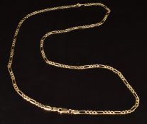 A 9ct gold curb link necklace, length 55cm, 7.3g