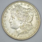 1884 Morgan USA silver dollar