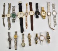 Seventeen various ladies and gentleman's wristwatches including Seiko 5 automatic ref. 7S26-8760,