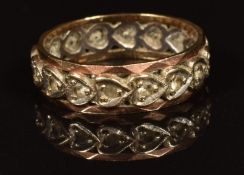 A 9ct gold eternity ring set with spinel, 3.2g
