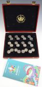 Collectable UK 50p coins including Olympics, in collector's case together with a colourised Euro