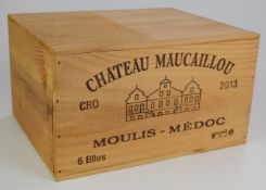 Case of six bottles of Chateau Maucaillou Moulis - Médoc 2013