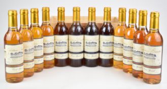 Twelve bottles of Chateau Briatte Sauternes 1996, 375ml, 14% vol