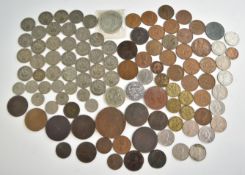 1775 Russian five kopeks, 1927 Australian florin, 1937 Australian crown, 1870 Ceylon five cents,