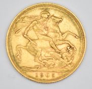 1905 Edward VII gold full sovereign