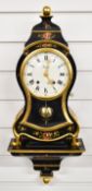 Zenith French style bracket clock, with gilt and lacquer style decoration, on bracket, height 45cm