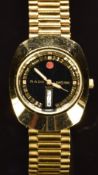 Rado DiaStar wristwatch ref, 636.0313 with day and date aperture, luminous hands, bevelled gold hour