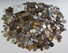 A collection of overseas coinage, 19thC onwards, includes East India Company etc