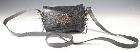 Mulberry Mila Mini handbag in black leather with gilt metal hardware, with original label, 15 x 10.