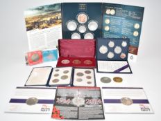 A collection of presentation packs, sundry coins, retro pattern cased Edward VIII set etc