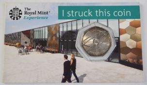 2018 Isaac Newton uncirculated 50p, in presentation pack