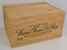Case of six bottles of Chateau Grand Faurie La Rose Saint Emilion Grand Cru 2012