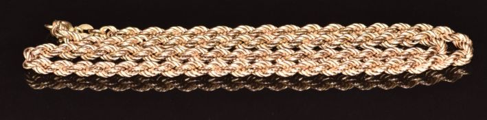 A 9ct gold rope twist necklace, 10.7g