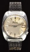 Bulova Accutron M9 gentleman's wristwatch ref. 741 with date aperture luminous hands, baton hour