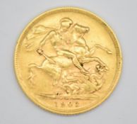 1903 Edward VII gold full sovereign, Melbourne mint mark